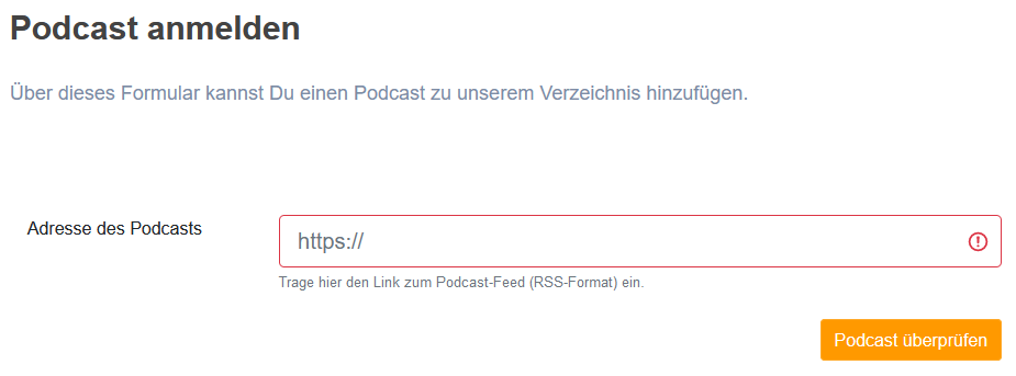podcast.de Podcast anmelden podcast.de Podcast anmelden